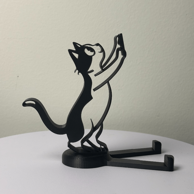 Abstract Hollow Line Cat Phone - Desk Setup Cute 评论和价格