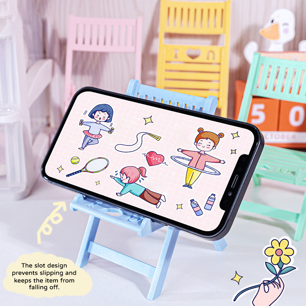 Mini Folding Chair Phone Stand - Desk View Setup 评论和价格