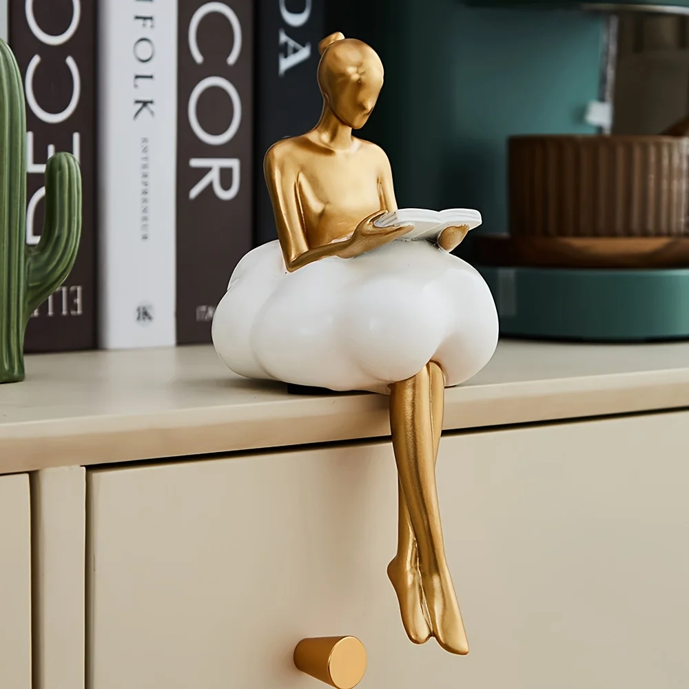 Cloud Girl Sculpture Abstract  - Desk Setup Girl 评论和价格