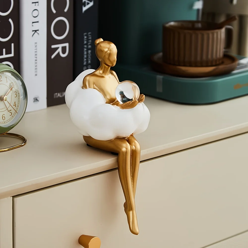 Cloud Girl Sculpture Abstract  - Desk Setup Girl 评论和价格