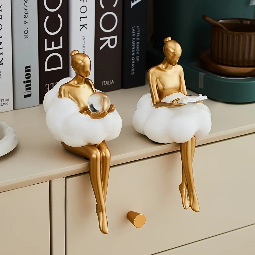 Cloud Girl Sculpture Abstract  - Desk Setup Girl 评论和价格