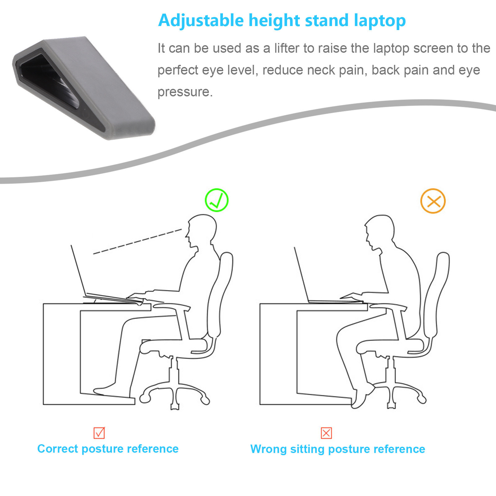 2Pcs Laptop Stand Notebook Ris - Desk Setup Ergonomics 评论和价格