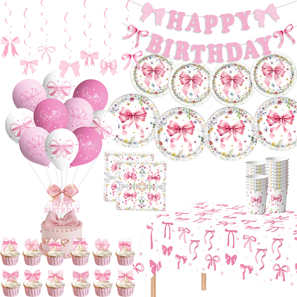 Pink Bow Girls Birthday Decora - Desk Setup Girl 评论和价格
