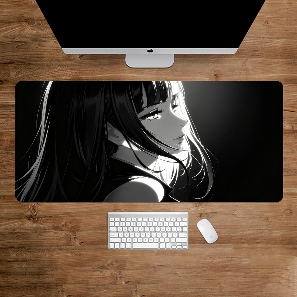 Dark Anime Girl Mouse Pad Desk - Desk Setup Gaming And Work 评论和价格