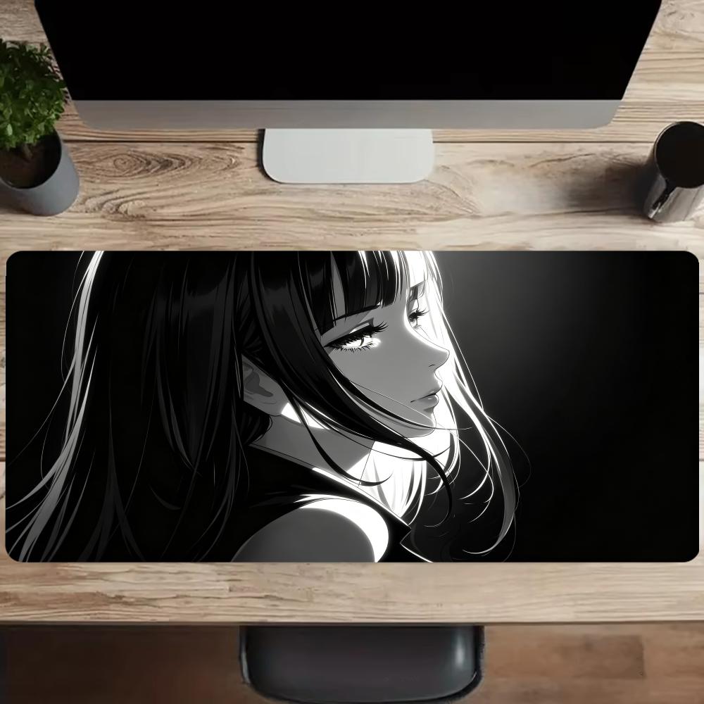 Dark Anime Girl Mouse Pad Desk - Desk Setup Gaming And Work 评论和价格