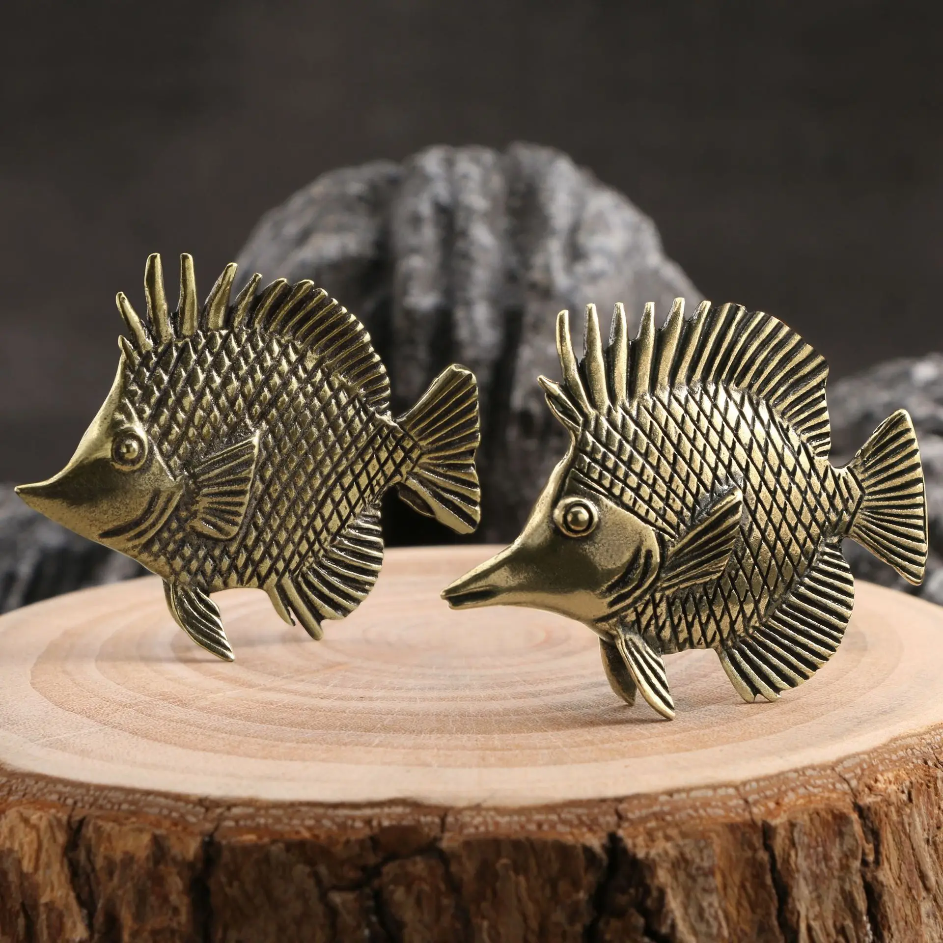 Brass Ornamental Fish Antique  - Desk Setup Cute 评论和价格
