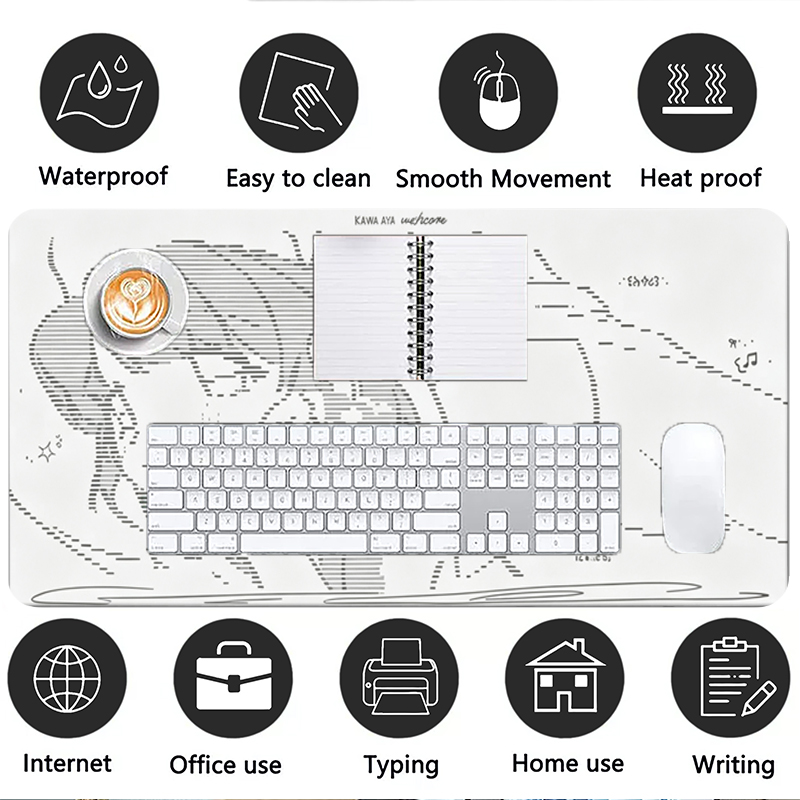 1Pcs Leather Mouse Pad Anime A - Desk Setup Cute 评论和价格